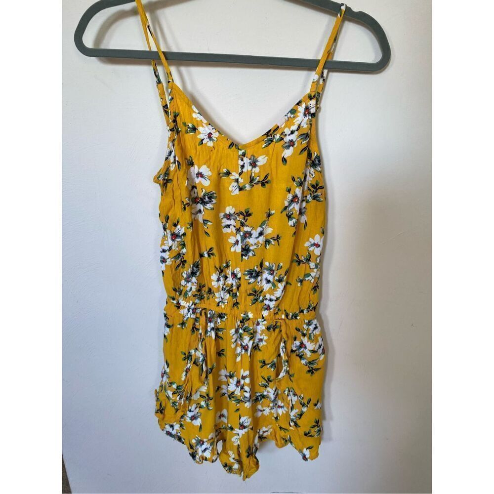Arizona Jean Co Yellow Floral Shorts Romper